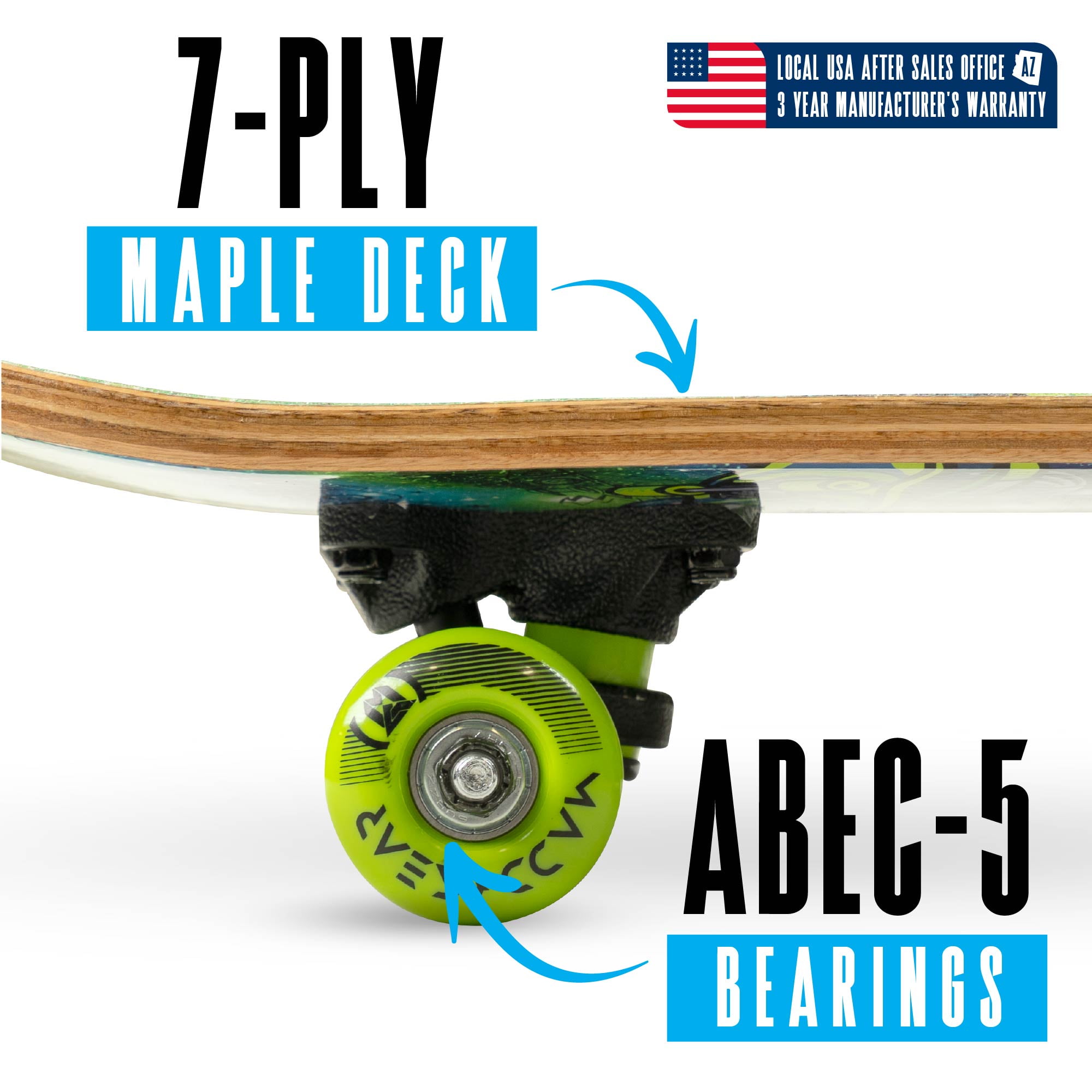 Madd Gear Mini Cruiser Skateboard for Kids and Teens – Lightweight