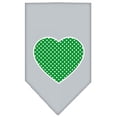 thumbnail image 2 of Green Swiss Dot Heart Screen Print Bandana Grey Small, 2 of 2