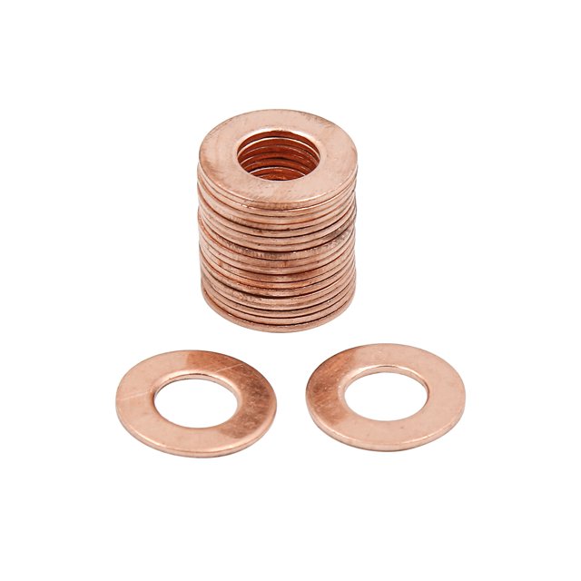 20Piezas Arandelas de Cobre Junta Plana 9mm Diámetro Interior para Coche Vehículo
