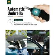 Chakipee Travel Compact Umbrella Windproof - Portable Automatic Umbrellas for Rain,8 Ribs Folding Umbrella,Portable 210T Fabric 97cm Span,Black