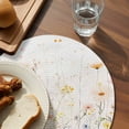 thumbnail image 3 of Spring Flowers Round 13 Inch Placemats Set of 6, Watercolor Wildflowers Farmhouse Floral HeatResistant Non Slip Place Mats for Dining Table, Wipeable Braided Kitchen Table Mats for Housewarming, 3 of 9