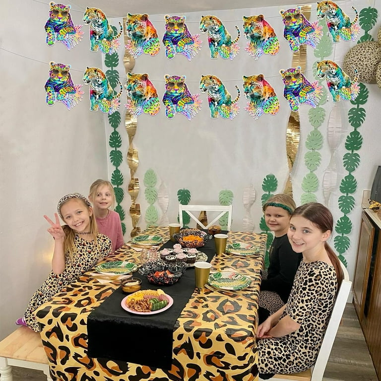 Leopard Print Style Baby Shower Backdrop Kit For Girls