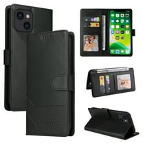 Wallet Phone Case for Apple iPhone 13 6.1-inch,Shockproof Leather Magnetic Folio Flip Kickstand Credit Card Slots Cash Pocket Protective Cover For iPhone 13,Black