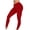 Red high waisted yoga leggings a1, variant on Cagogo Women's High Waisted Yoga Leggings Long Pants Stretch Solid Casual Activewear Workout Lounge Athletic Tights, Purple L