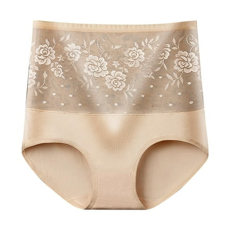 ameIAEA High Waist Briefs Womens Underwear Full Coverage Soft Panty Floral Print Cute Underpants