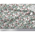 thumbnail image 3 of Soimoi Poly Georgette Fabric Leaves & Floral Block Printed Fabric 1 Yard 42 Inch Wide, 3 of 3