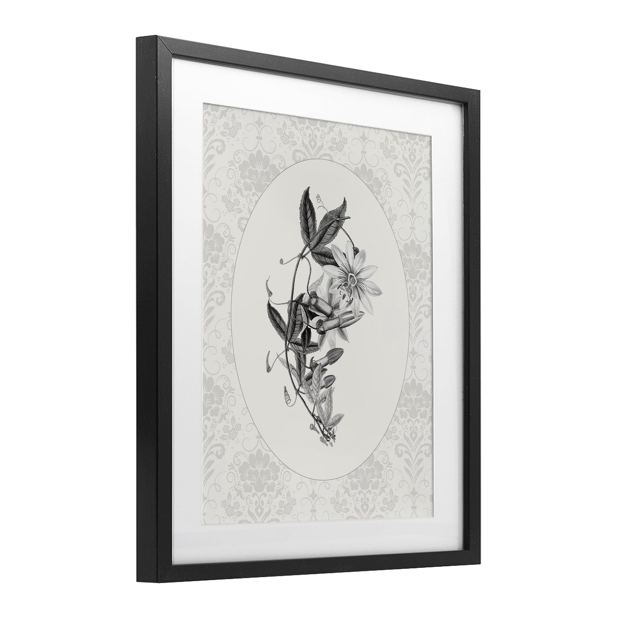 Stupell Industries Vintage Botanical & Lace Black Framed Print Under Glass, design by CAD Designs