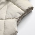 thumbnail image 6 of Quilted Jackets for Men Full Zip with Detachable Hood Sleeveless Vest Outerwear Winter Hooded Down Puffer Coat (2XL, White), 6 of 7
