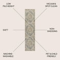 thumbnail image 3 of JONATHAN Y WASHABLE 2 x 8 Runner Rug, Keesha Bold Distressed Medallion - Blue/Cream, WSH316A-28, 3 of 9