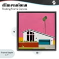 thumbnail image 4 of Stupell Industries Modern Pink Sunkissed Suburbia Black Floating Frame Canvas Art, 18 x 18, by Jan Weiss, 4 of 8