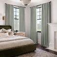 thumbnail image 3 of Half Price Drapes Silver Faux Dupioni Silk Room Darkening Curtains for Bedroom(1 Panel),50WX 96L, 3 of 10