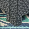 thumbnail image 4 of Antonio Outdoor 5 Piece Wicker Print Chat Set with Wood Finished Fire Pit and Tank Holder, Charcoal, Light Gray, Gray, Black, 4 of 7