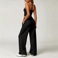 thumbnail image 5 of uvwlwu Women 2 Piece Workout Outfit Racerback Tank Top Waist Wide Leg Pants with Pockets Casual Set for Running Yoga Fitness Activities,L, 5 of 9