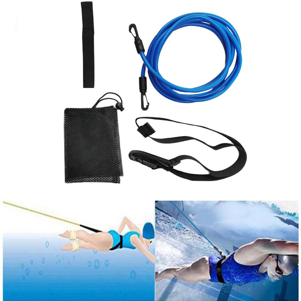 Ceinture Natation Avec Corde Élastique - Entraînement En Piscine (2,5-7,5m Réglable)
