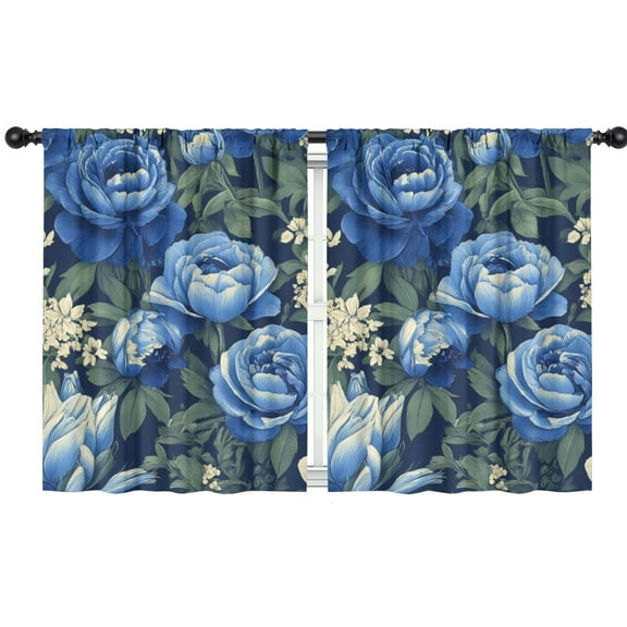 Blackout Kids Curtains,Pioneer Flower Floral Print Pattern Childrens Insulated Curtains Set Of 2,Bedroom Essentials,Toddler Room Decor 42"x54"