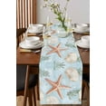 thumbnail image 4 of Coastal Starfish Table Runner 72 Inches, Blue Summer Beach Nautical Ocean Shell Bed Runner Dresser Scarves Tabletop for Indoor Outdoor Parties/Ceremony/Banquet, 14" x 72", 4 of 8