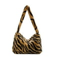 thumbnail image 1 of Qarigey Bolso de hombro para mujer, estuche de almacenamiento, bolso de mano, organizadores encantadores, bolsa portátil con cierre de cremallera a la Bolsas de mensajero y de hombro cebra amarilla Qarigey AP013869-06, 1 of 6