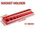 thumbnail image 1 of Magnetic Socket Organizers Socket Holder 1/2 3/8 1/4Drive Holds Organizer, 1 of 9