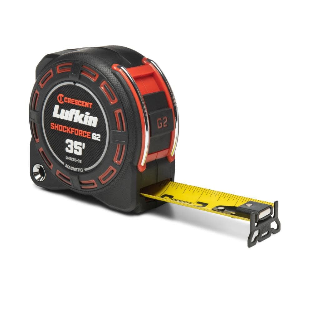 Lufkin Genuine OEM 1-1/4" x 35' Shockforce G2 Magnetic Tape Measure - LM1235-02