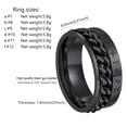 thumbnail image 5 of ChainsProMax Viking Rune Spinner Rings for Men/Women, Size #7-#14 Chain Link Fidget Ring, Black, 5 of 8