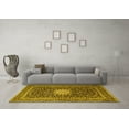 thumbnail image 3 of Ahgly Company Machine Washable Indoor Rectangle Medallion Yellow Traditional Area Rugs, 2' x 3', 3 of 4