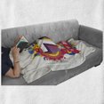 thumbnail image 6 of 75th Birthday Soft Flannel Fleece Throw Blanket, Geometrical Colorful Cartoon Style Design in Vibrant Colors, Cozy Plush for Indoor and Outdoor Use, 60" x 80", Multicolor, by Ambesonne, 6 of 6