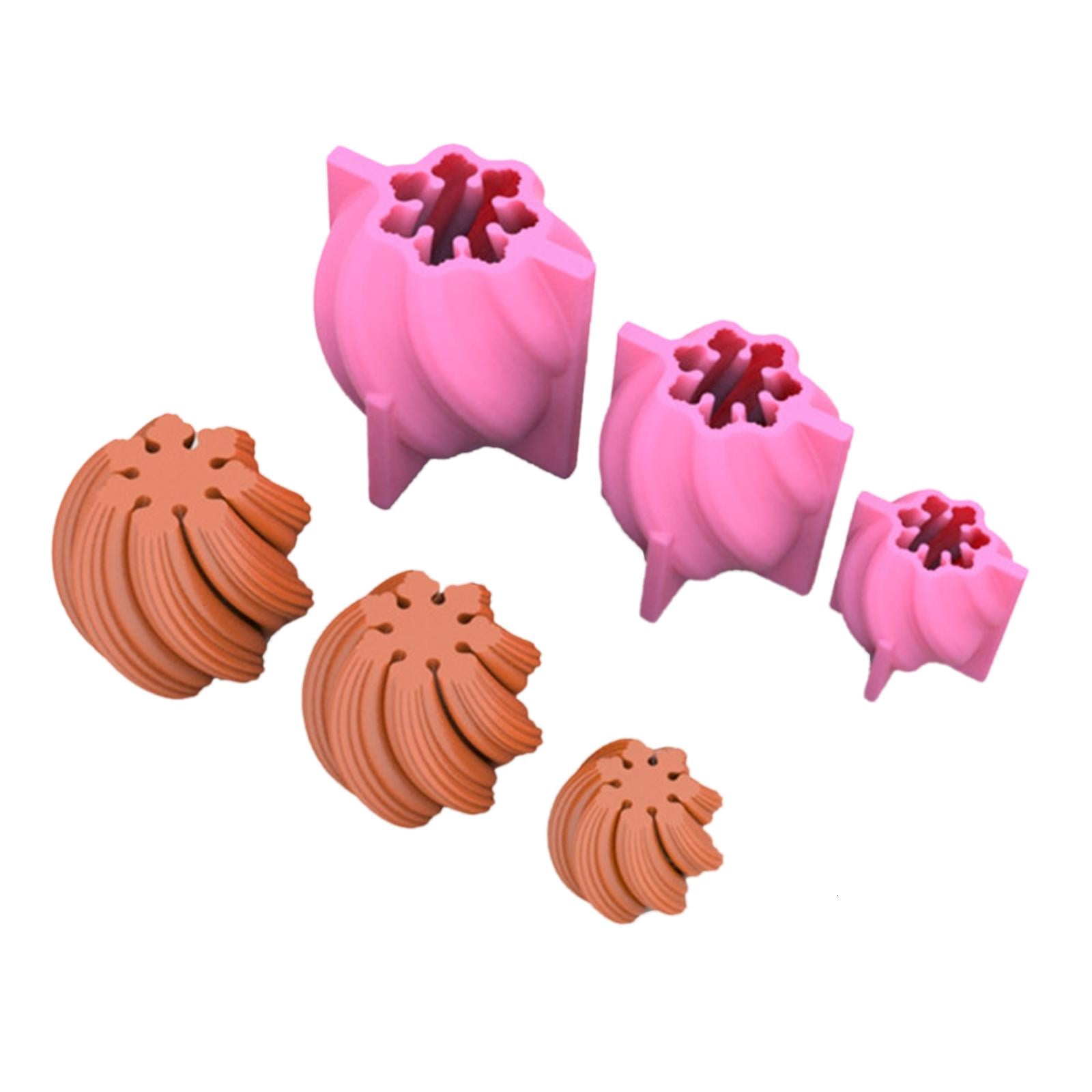 HONCLL 3D Wave Decoration Candle Epoxy Resin Casting Mold Ornament Jewelry Making