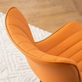 thumbnail image 6 of Kidol & Shellder Armless Desk Chair, Soft Faux Leather Swivel Office Task Chair, Camel, 6 of 6
