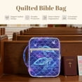 thumbnail image 7 of Xixirimido Bible Cover Case for Women, Quilted Bible Cover Bag with Handle, Bible Carrying Case Study Supplies Accessories for Men, Blue Sea Turtle Butterfly Galaxy, 7 of 7