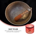 thumbnail image 4 of Homoyoyo Premium Red Singing Bowl Case with Auspicious Cloud Pattern, Cloth Carrying Bag for Meditation and Yoga, 4 of 5