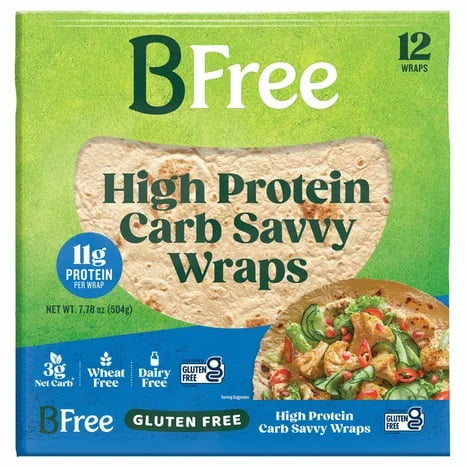 BFree High Protein Gluten Free Wrap, 12 Count
