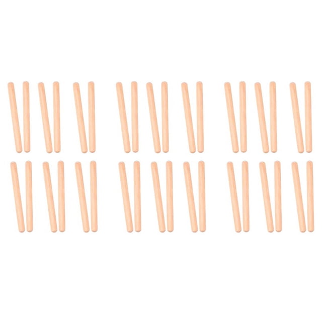 18 Paires de Clavettes en Bois Instrument de Percussion Musical Bâtons de Rythme Jouet Musical pour Enfants