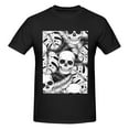 thumbnail image 4 of Bingfone Skull And Palm Leaves Men'S Loose Fit Short-Sleeve Pocket T-Shirt, 4 of 7