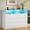 White, variant on Aunfebrco Black Dresser for Bedroom 51.2" Chest of Drawers with LED Lights and Charging Station, Modern 6 Drawer Dresser or Storage Cabinets for Living Room
