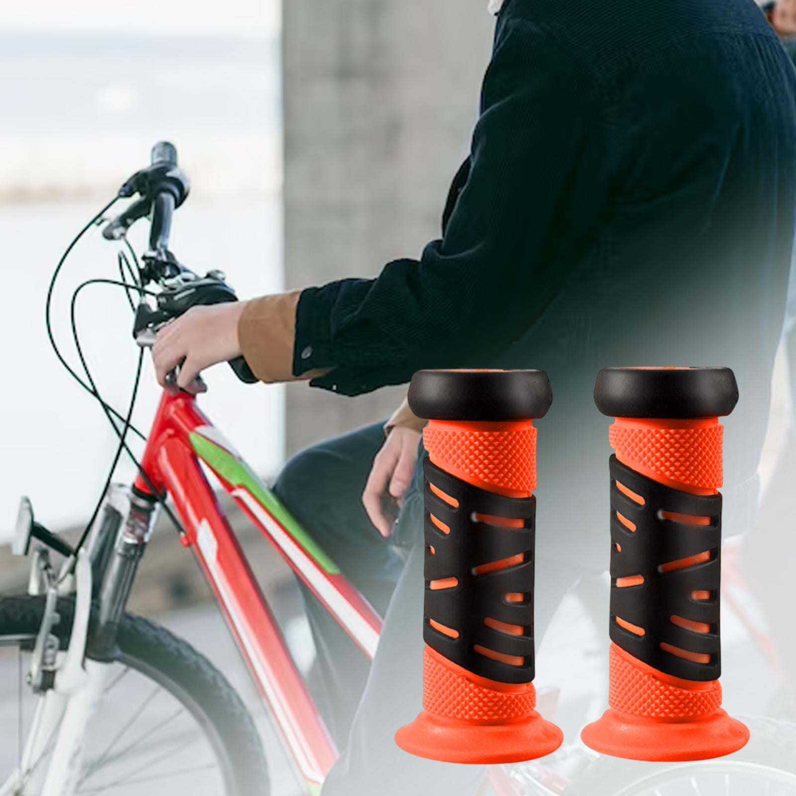 Bike Handlebar Grips - Non-Slip Rubber Grips For Mountain Bikes & Scooters