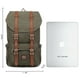 thumbnail image 2 of KAUKKO School Travel mochila para universidad flexible con portátil de 15", 22L(Lienzo/Verde) KAUKKO EP5A, 2 of 5
