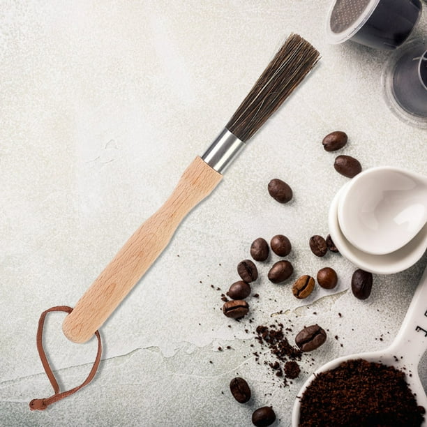 Peahefy Brosse de nettoyage en poudre pour moulin à café avec poignée en  bois Accessoires de brosse pour machine à café, Brosse pour machine à café,  Brosse de nettoyage pour café 