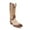 MultiColor, variant on Women's Ferrini Grace Leather Boots Handcrafted Snip Toe Natural
