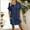 Blue, variant on TIANZEN Trendy Women's Casual Dress Everyday Wear Suitable Parties And Leisure Featuring V Neck Button Design And Pockets Spring Summer for Women plus Size Dress Active Dress