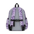 thumbnail image 3 of Paisley and Floral Purple Pattern Cute School Backpack with Padded Back and Adjustable Shoulder Straps 13.4"x11"x4.7", 3 of 5