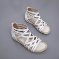 thumbnail image 6 of Women's Open Toe Gladiator Sandals, Breathable Low Heel Walking Shoes for Summer Style,White,US:8, 6 of 6