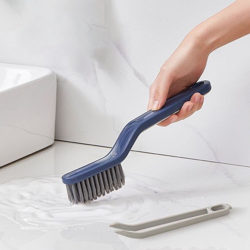 Multifunctional Floor Seam Brush, 2-In-1 Cleaning Brush, Floor Seam Brush,  Cleaning Brush for Bathroom Space with Clip