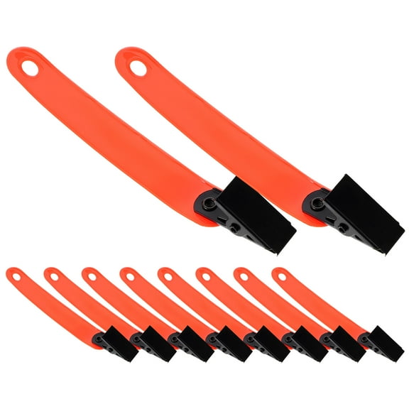EXHUMKY Orange Reflective Fluorescent PVC Trail Markers Clips for Outdoor Safety Hiking Camping