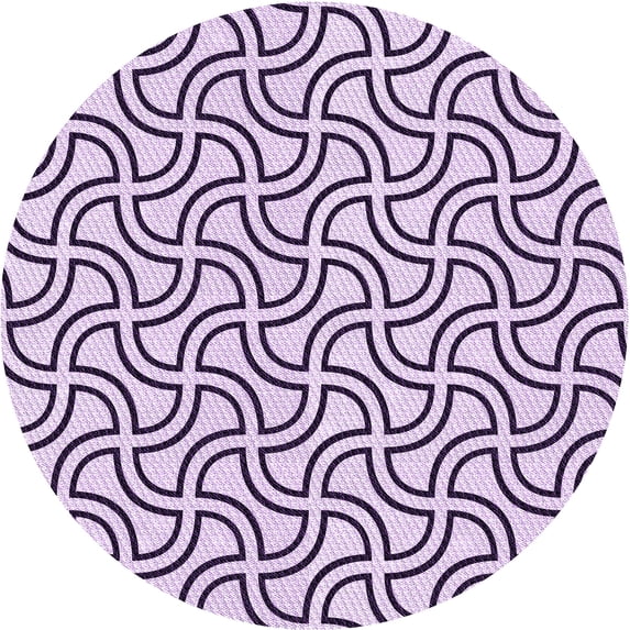 Ahgly Company Machine Washable Indoor Square Transitional Bright Grape Purple Area Rugs, 3' Square