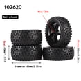 thumbnail image 4 of Neumáticos de goma RC 1/10 12mm Hex Hubs Inserciones de espuma Ruedas de coche RC Off Road Buggy Car, 4 of 8