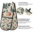 thumbnail image 2 of Yayeee Double Oven Mitt Kitchen Heat Resistant Baking 35" x7" Quilted Glove, Orange Christmas Gift Pattern, 2 of 6