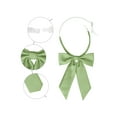thumbnail image 3 of INSPIRE CHIC Women's Bow Tie Solid Color Western Ribbon Pre-Tied Bowtie Yellow Green, 3 of 6