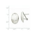 thumbnail image 2 of 14k White Gold Polished Fancy Omega Back Post Earrings, 2 of 2