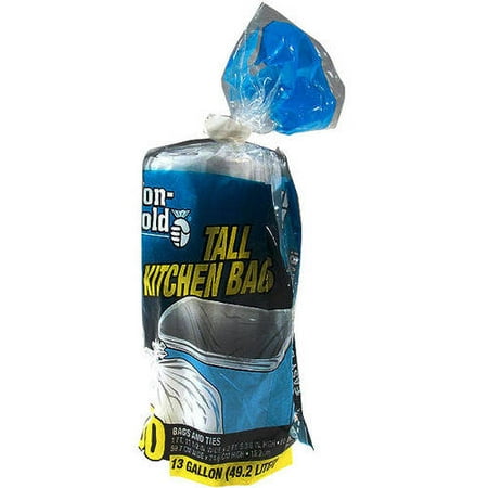 Iron-Hold Tall Kitchen Bags, 13 gal, 30 count