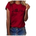 thumbnail image 2 of Ichuanyi Womens Tops, Summer Clearance Women Girls Plus Size Print Tees Shirts Short Sleeve T Shirt Blouse Tops, 2 of 5